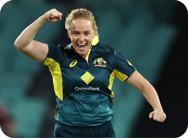 Australian cricket player shown celebrating after taking a wicket