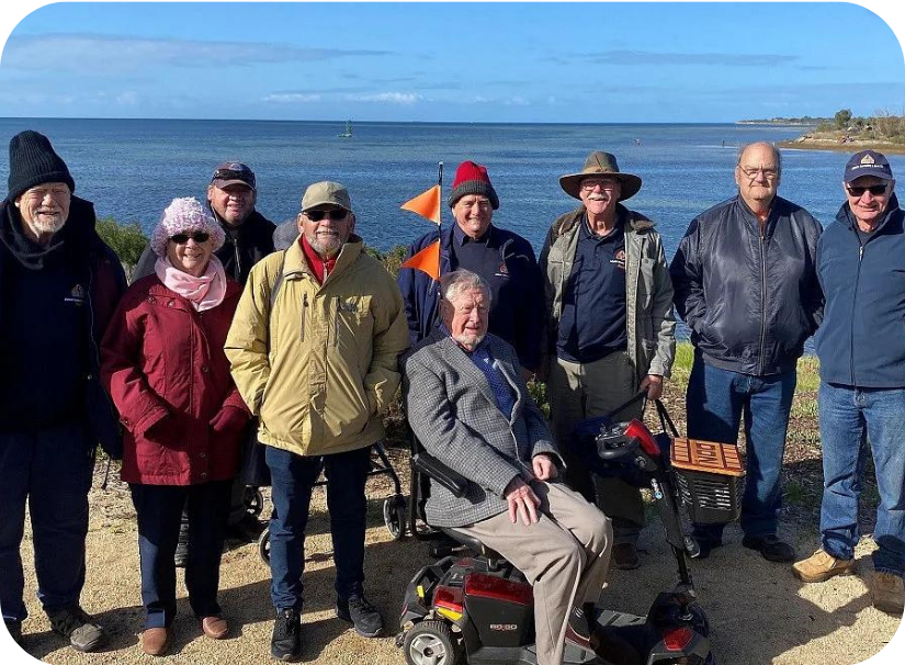 Some of the volunteers from the Ardrossan Community & Men's Shed 