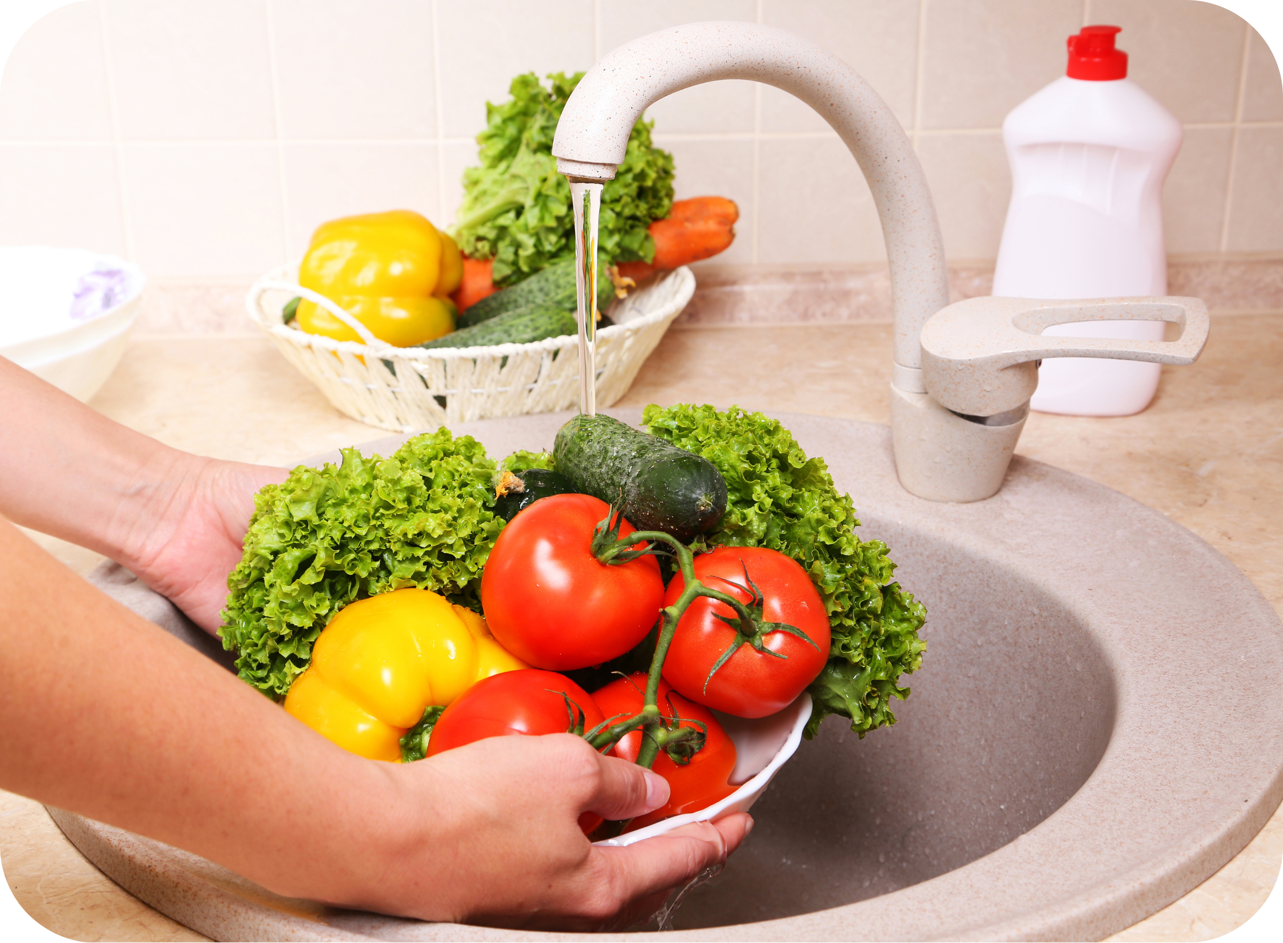 Washing veggies