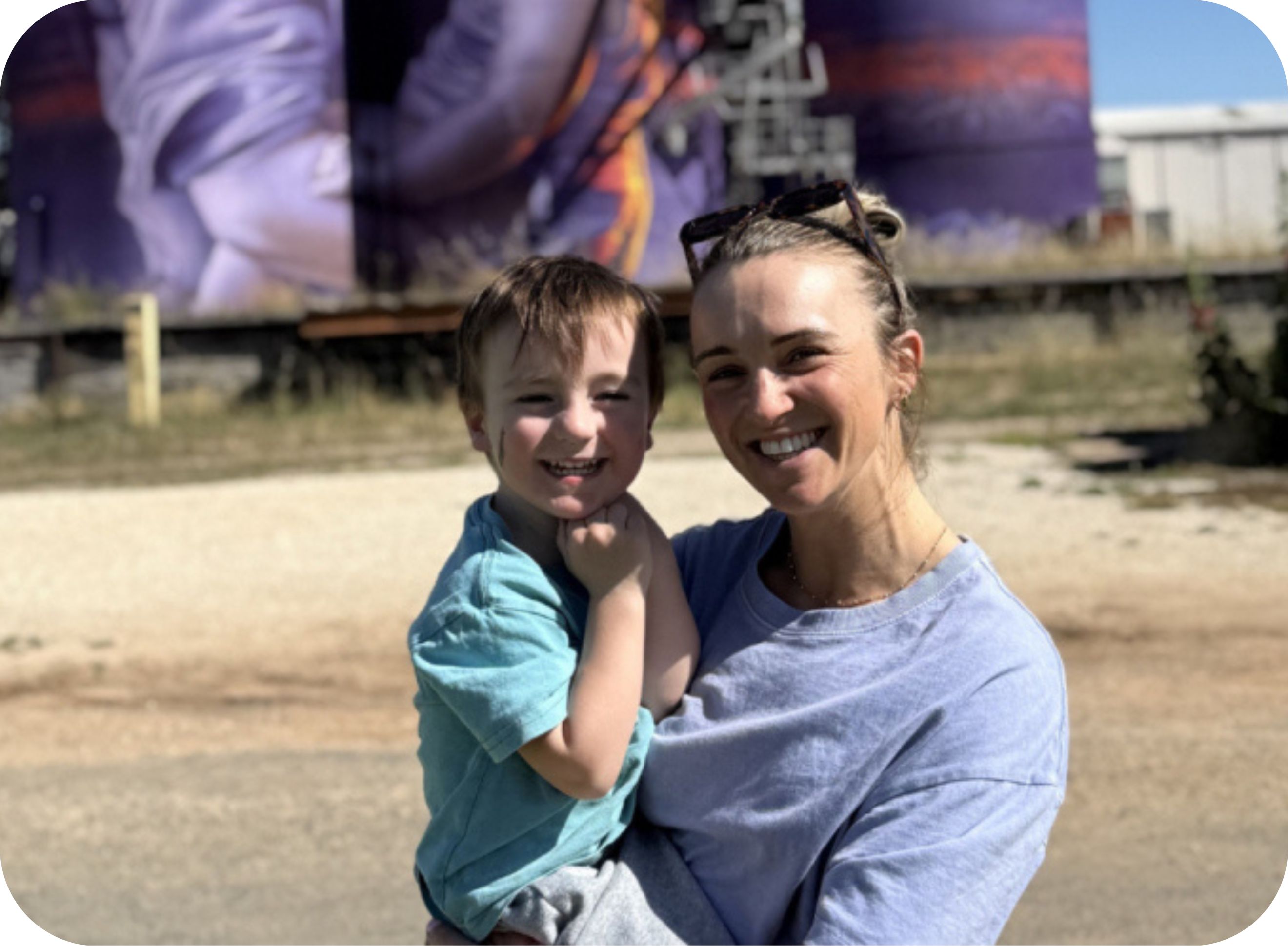 Nicole McMahon and her son