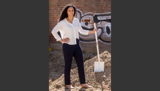 Image of Charlotte Dillon, YWCA Australia General Manager of Community Housing at the groundbreaking event in Adelaide 