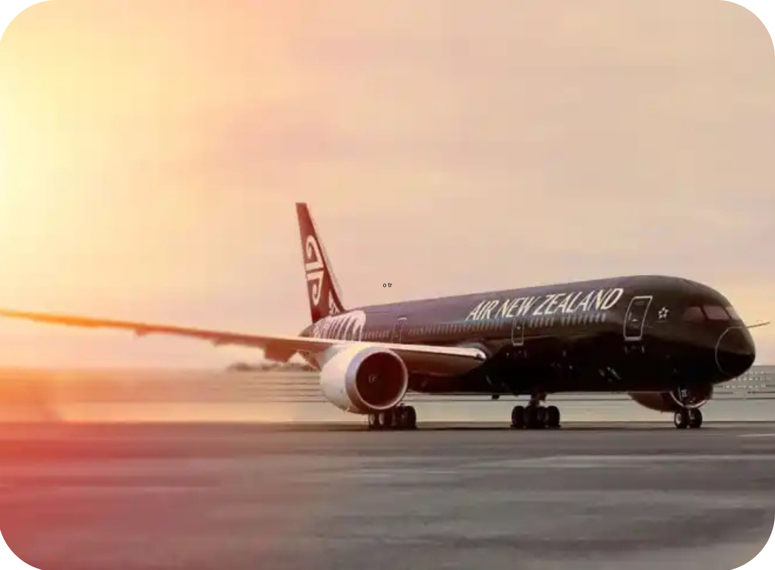 Air New Zealand plane on tarmac