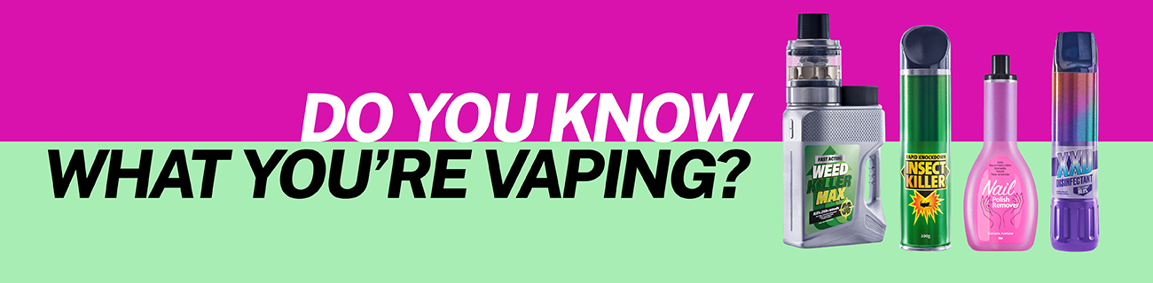 Image from the vaping campaign warning people about the dangers of e-cigarettes