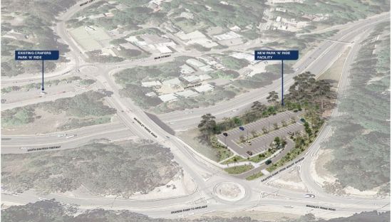 Render image of expanded park'n'ride at Crafers.