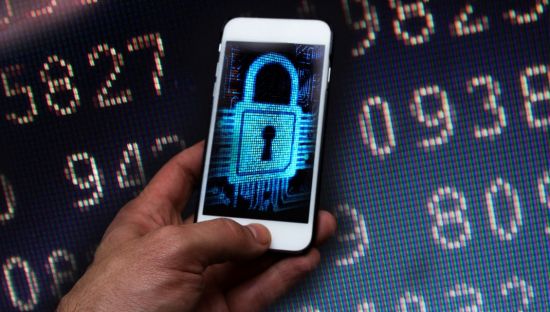 Image of a mobile phone with strong security settings