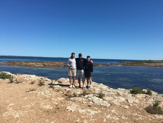 David and Chris with their case worker Adam Evans.