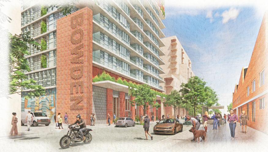 Image of the new Bowden development off Third and Second Street