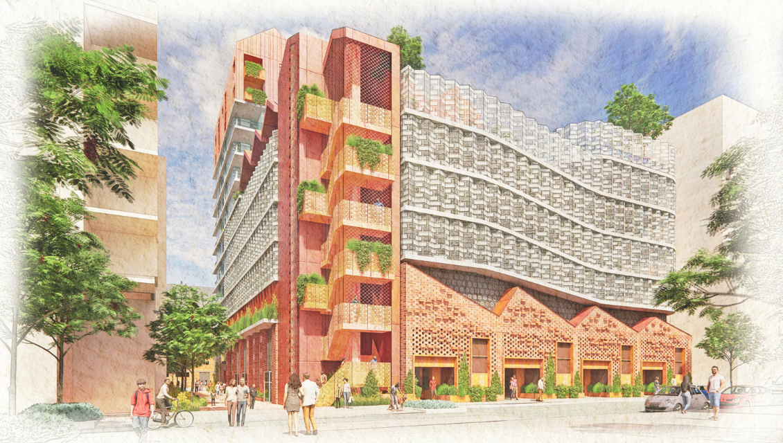 Image of the new 12-storey Bowden development