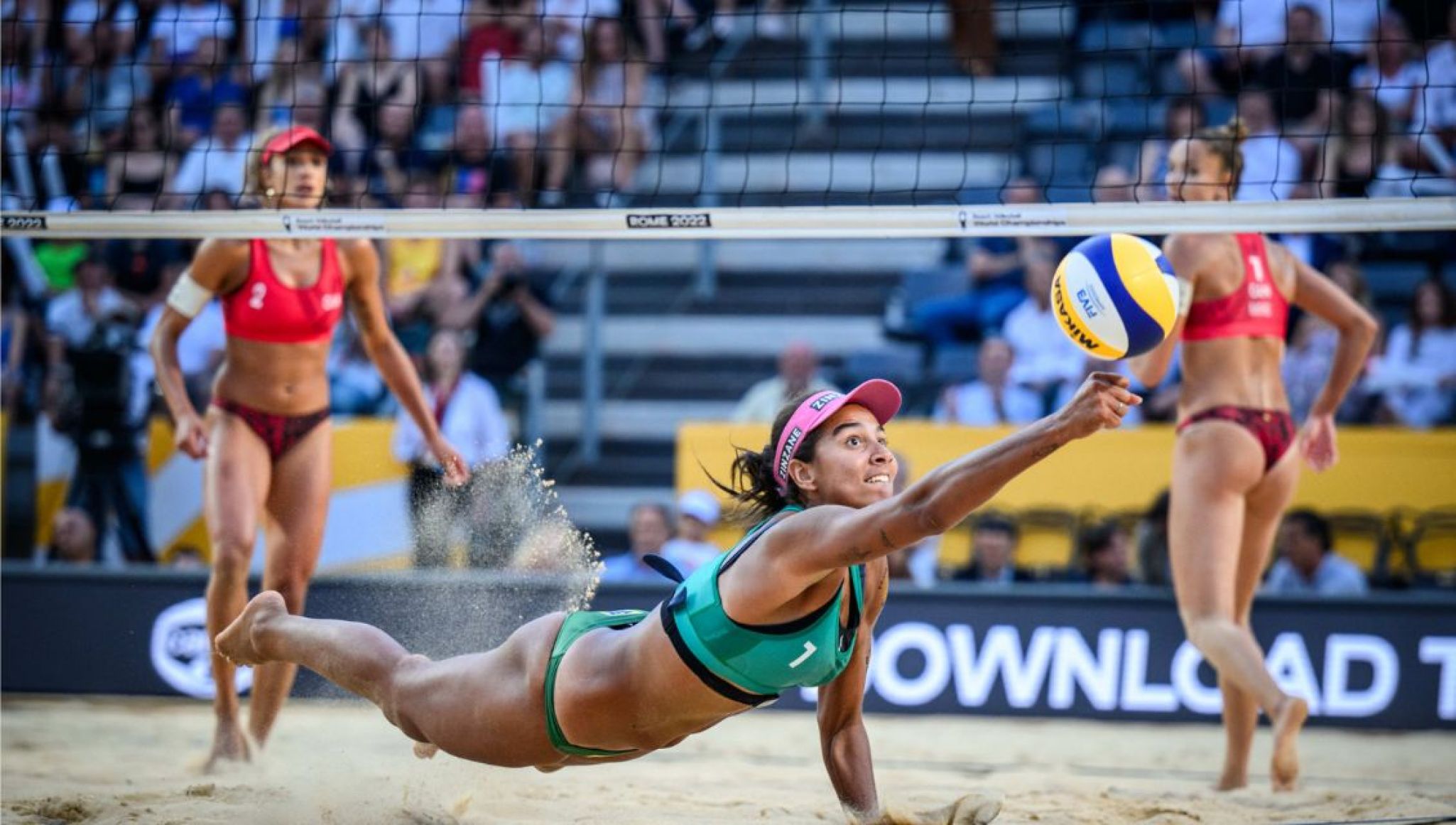 Image of a match at the Beach Volleyball World Championships Rome 2022 