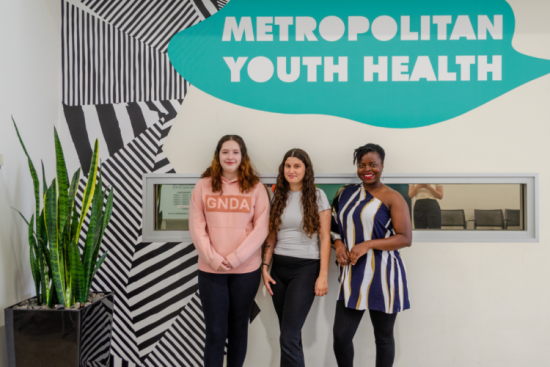 Shana, Talena and Salima at Metropolitan Youth Health.