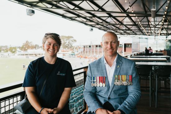 ADF veterans Kat Hare and Ash Muir.