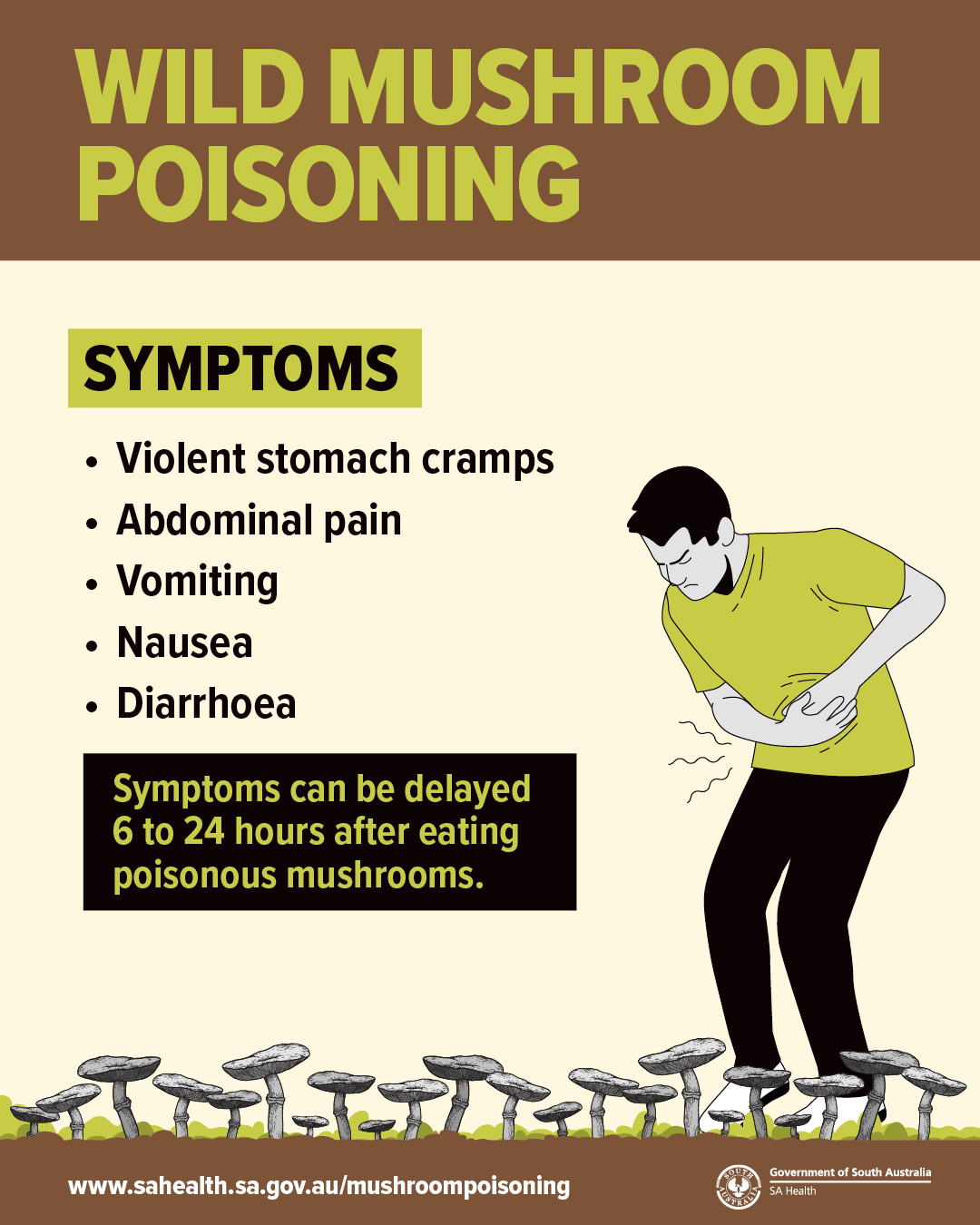 Image of wild mushroom poisoning and symptoms