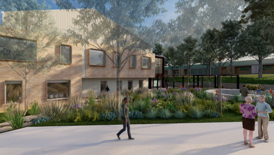 Image of the drawing renders of the expansion of the Noarlunga Hospital.